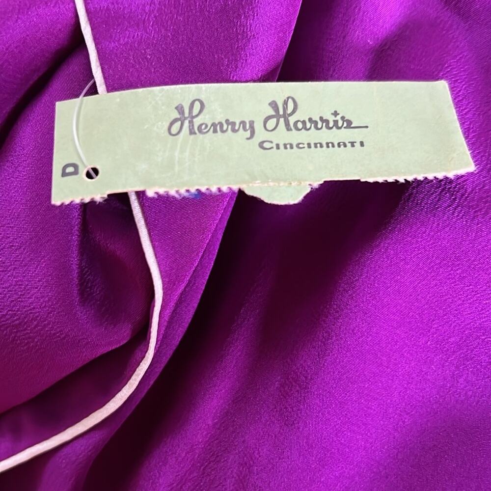 Vintage Joanie Char silk dress NEW 80s purple deadstock Sz 4 - Picture 6 of 6